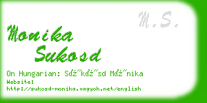 monika sukosd business card